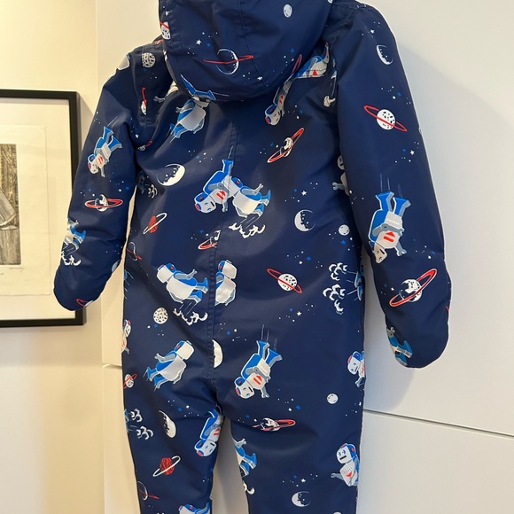 Baby Boden Space-Themed One Piece Snowsuit - Navy - Picture 7 of 9